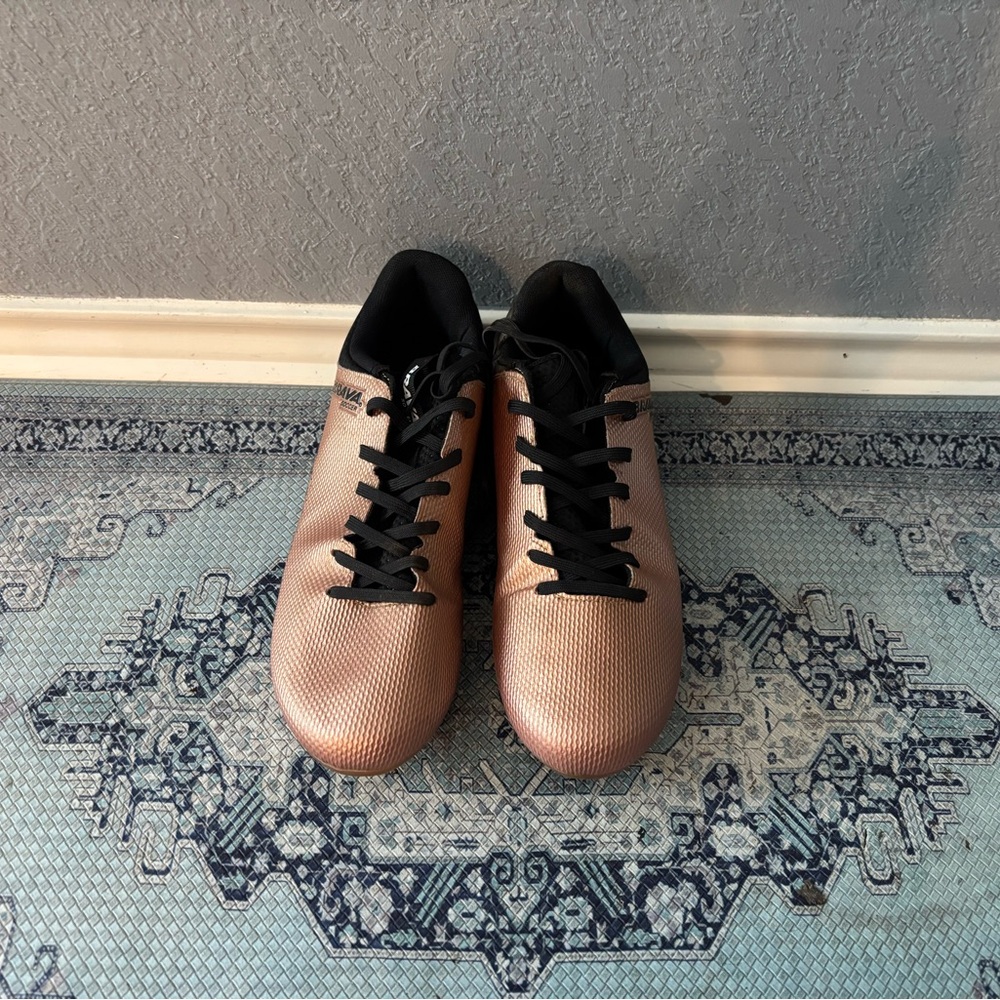 Men's Athletic Sneakers in Rose Gold with Black Accents